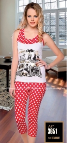 Женский комплект домашней одежды Lady Lingerie 3651 красный