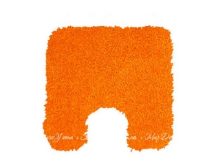 Оранжевый коврик в ванную с вырезом Spirella Highland 55х55