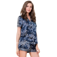 Шелковая пижама шорты с рубашкой Mia-Amore Ванесса 3774