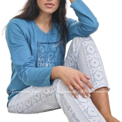 Женская хлопковая трикотажная пижама Massana P731280