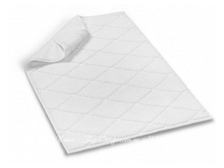 Хлопковый коврик для ванной комнаты Lappartement Diamond white 60х90