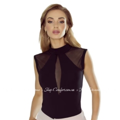 Женская черная блузка без рукава Eldar Chanel