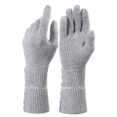 Женские кашемировые высокие рукавицы Marc & Andre JA17-U001-LGM серые