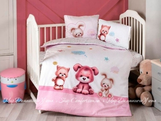 Сатиновое постельное белье First Choice 3D Alfie для новорожденных