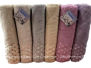 Набор махровых полотенец Hanibaba VIP Cotton Damla 70х140 хлопок 6пр.