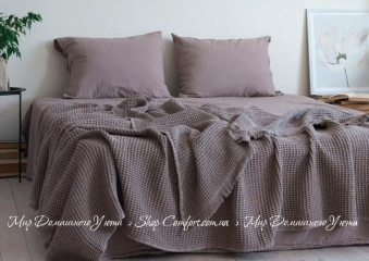 Хлопковая простынь-покрывало La Modno Pike Stonewashed Taupe Brown 220х240