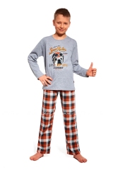 Пижама Cornette Young Boys 810 меланжево-графитовый-орнжевый