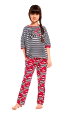 Пижама Cornette Young Girls 090 черно-красно-белый