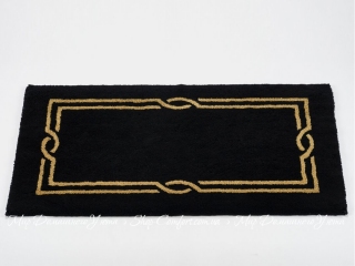 Хлопковый коврик ABYSS & HABIDECOR Cross black-gold 60х100