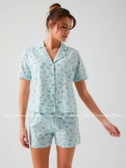 Женская пижама шорты с рубашкой на пуговицах Hays 750030