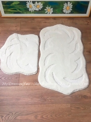 Набор ковриков в ванную комнату IzziHome Super Eva Krem 60x50 и 60x100 (2200000549044)