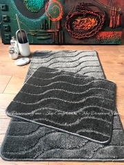 Набор ковриков в ванную комнату IzziHome Symbol Zigzag Fume 60x50 и 60x100 (2200000549099)