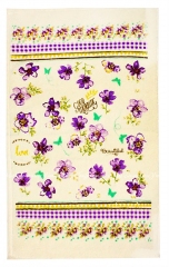 Полотенце махровое кухонное IzziHome Цветы 90x180 фиолетовый (2200000549259)