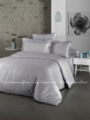 Постельное белье LightHouse Exclusive Sateen Stripe Lux евро серый (2200000550255)