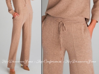 Женские кашемировые брюки Marc & Andre W22-00CH0910 бежевые
