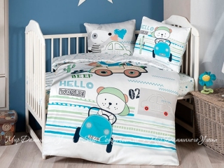 Сатиновое постельное белье First Choice 3D Joyce для новорожденных