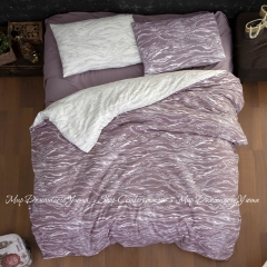 Фланелевое постельное белье First Choice Larnell lilac евро