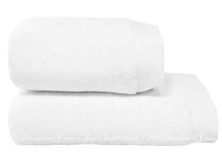 Хлопковое махровое полотенце Hobby Lubow Microcotton 70х140 белое (8698499331457)