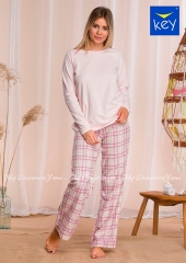 Женская теплая фланелевая пижама Key LNS 042 B21