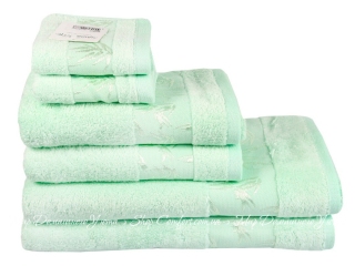 Махровое полотенце Maisonette Bamboo 76х152 мятное (8699965120797)