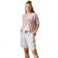 Женская хлопковая трикотажная пижама шорты с футболкой Hays 36201