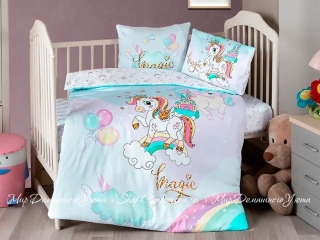 Сатиновое постельное белье First Choice 3D Magic для новорожденных