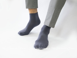 Укороченные мужские бамбуковые носки Shato 002 антрацит