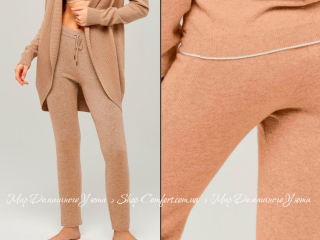 Женские кашемировые брюки Marc & Andre W21-00CH310 коричневые