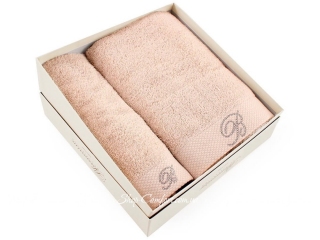 Набор бежевых махровых полотенец Blumarine Benessere Beige 40х60-60х110  2пр.