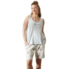 Женская хлопковая трикотажная пижама шорты с майкой Hays 36147