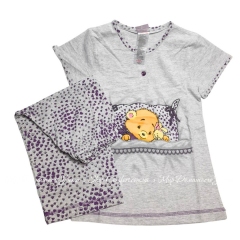Детская трикотажная пижама шорты с футболкой Vienetta 1806 фиолетовая