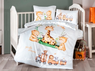 Сатиновое постельное белье First Choice 3D Riley для новорожденных