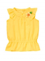 Блуза Gymboree Цветочная для девочек желтый