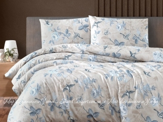 Постельное белье с простыней на резинке First Сhoice Homesko Ibiza beige евро