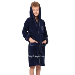 Подростковый халат для мальчика Nusa 33005 Lacivert синий 13-14 лет