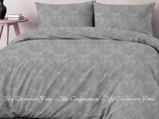 Муслиновое постельное белье La Maison Afra charcoal евро