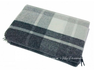 Шерстяной плед Vladi Тоскана 01 Tes 140x200 бело-серый