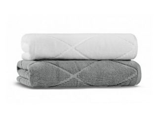 Хлопковый коврик для ванной комнаты Lappartement Diamond warm grey 60х90