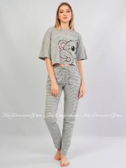 Женский комплект штаны и футболка Vienetta 1061790000 серый
