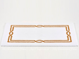 Хлопковый коврик ABYSS & HABIDECOR Cross white-gold 60х100