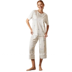 Женская трикотажная пижама капри с футболкой Hays 36246