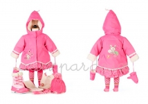 Комплект-пальто зимний Deux par Deux A907 для девочек розовый