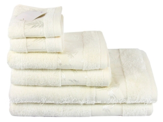 Махровое полотенце Maisonette Bamboo 76х152 кремовое (8699965120766)