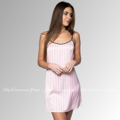 Женская атласная ночная сорочка Shato 2214 pink