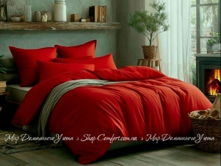 Односпальное фланелевое постельное белье Almira Mix Премиум Красный 145х210