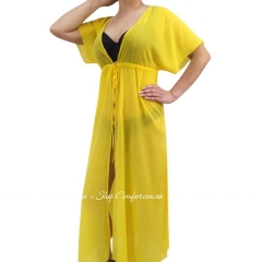 Длинная пляжная туника-халат Shato ST 246 yellow