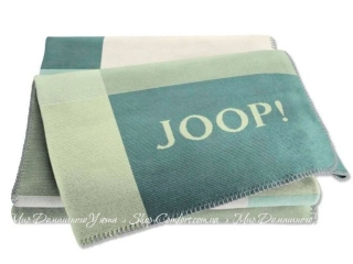 Хлопковый плед JOOP! Mosaic Aqua-Steine 150х200