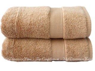 Хлопковое махровое полотенце Maisonette Pure 90х150 бежевое (8699965133742)