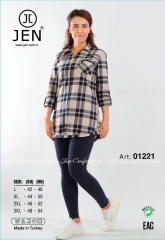 Женский костюм фланелевая рубашка с леггинсами Jen 01221