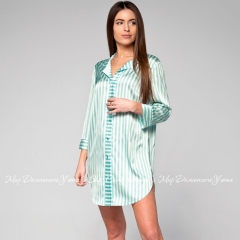 Женская атласная ночная сорочка Shato 2219 light green